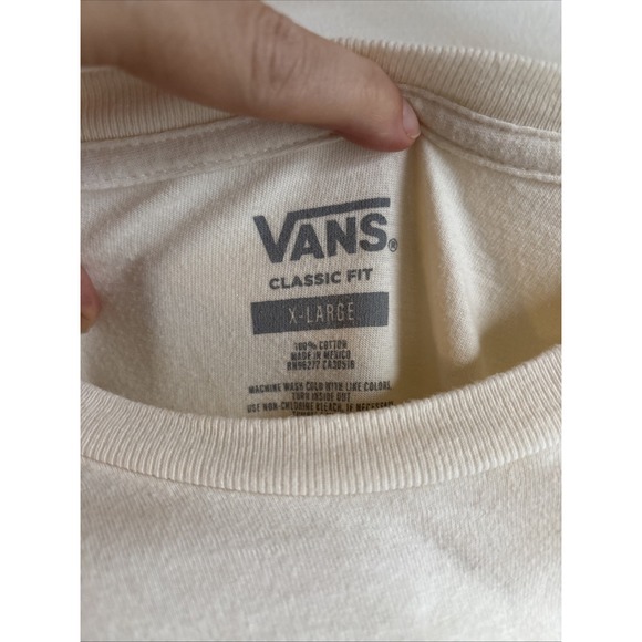 Mens XL Vans Off The Broccoli‎ T-shirt Antique White - Picture 2 of 3